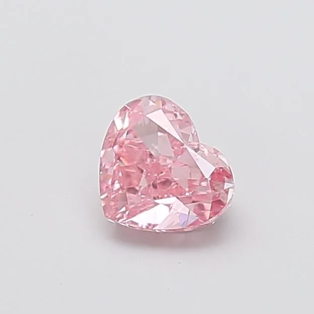 0.93ct HEART Fancy Vivid Pink VS1 Coloured Lab diamond