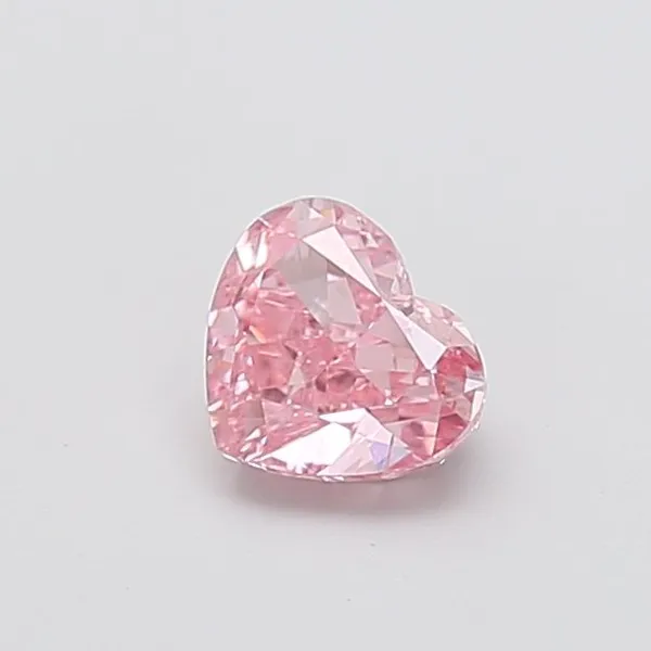 0.93ct HEART Fancy Vivid Pink VS1 Coloured Lab diamond