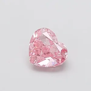 0.93ct HEART Fancy Vivid Pink VS1 Coloured Lab diamond