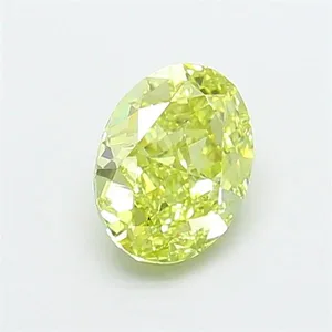 1.09ct OVAL Fancy Yellow VVS2 Coloured Lab diamond