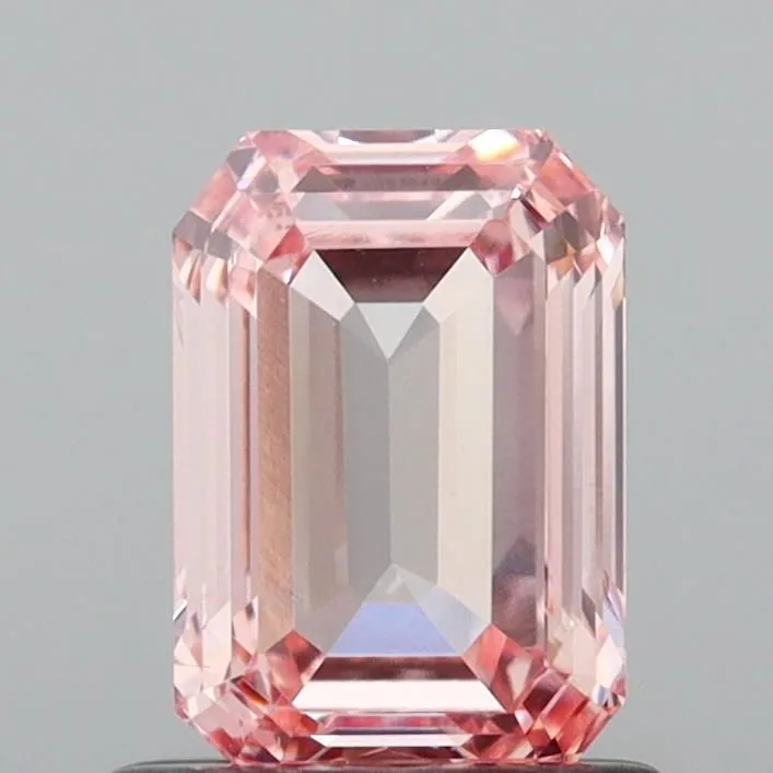 1.01ct EMERALD Fancy Intense Pink VS1 Coloured Lab diamond