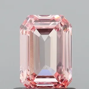 1.01ct EMERALD Fancy Intense Pink VS1 Coloured Lab diamond