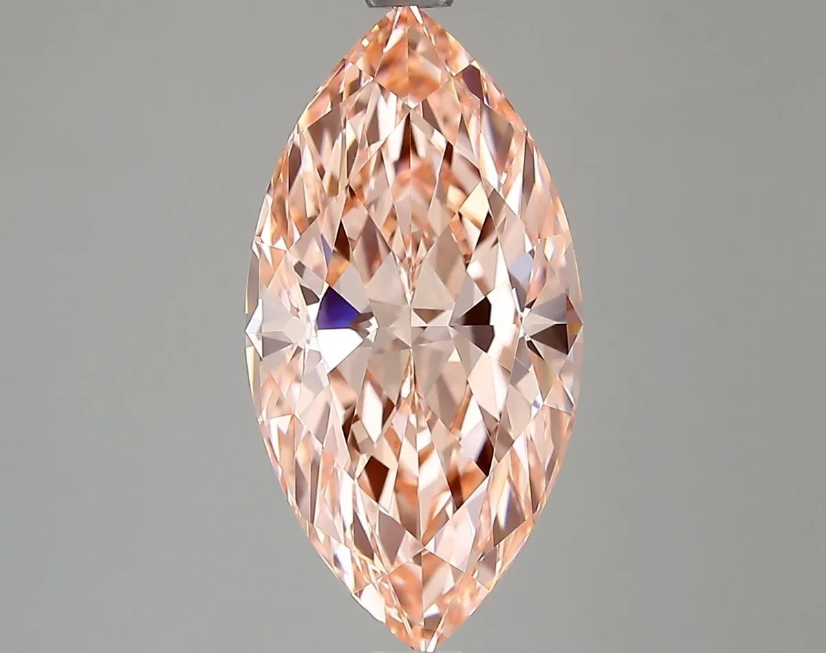2.92ct MARQUISE Fancy Vivid Pink VVS1 Coloured Lab diamond