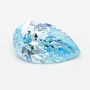0.98ct PEAR Fancy Vivid Blue VS1 Coloured Lab diamond
