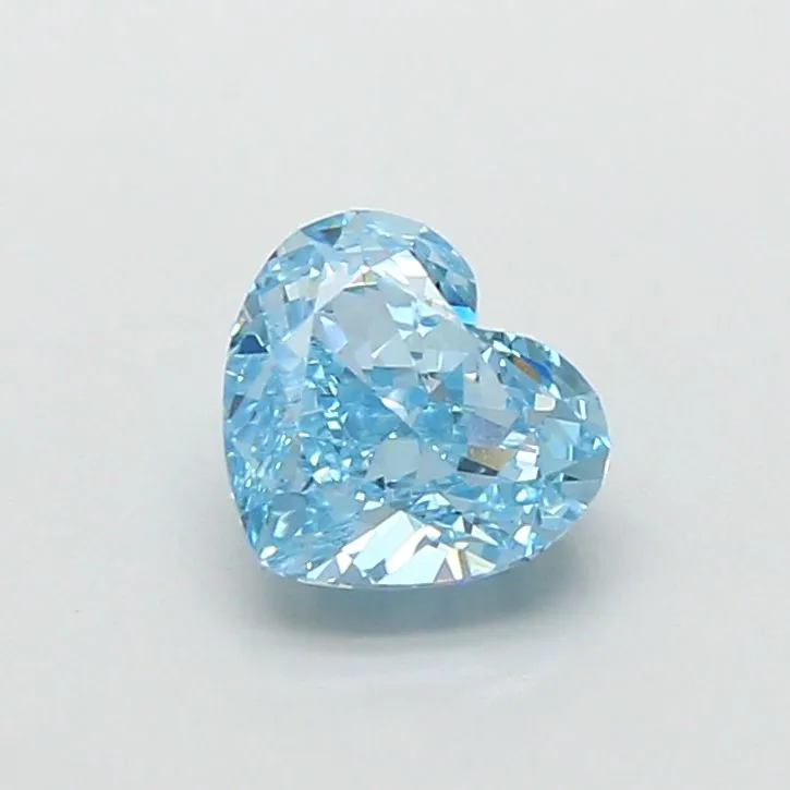 1.06ct HEART Fancy Vivid Blue VVS2 Coloured Lab diamond