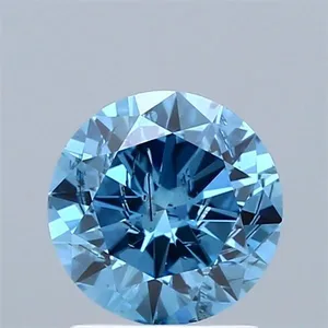 1.18ct ROUND Fancy Vivid Blue SI2 Coloured Lab diamond