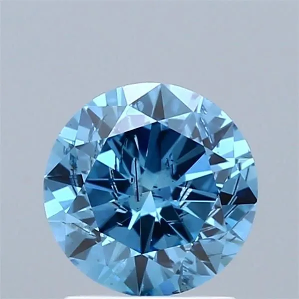 1.18ct ROUND Fancy Vivid Blue SI2 Coloured Lab diamond