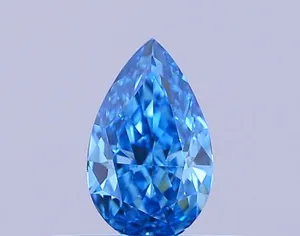 0.35ct PEAR Fancy Vivid Blue VVS2 Coloured Lab diamond