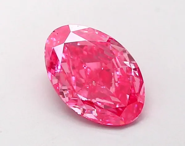 1ct OVAL Fancy Vivid Pink SI1 Coloured Lab diamond