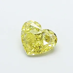 1.07ct HEART Fancy Intense Yellow SI1 Coloured Lab diamond