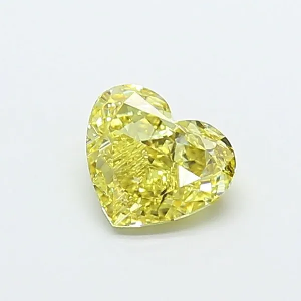 1.07ct HEART Fancy Intense Yellow SI1 Coloured Lab diamond