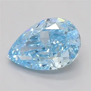 0.73ct PEAR Fancy Vivid Blue VS1 Coloured Lab diamond