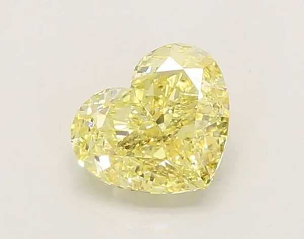 1.05ct HEART Fancy Intense Yellow VVS2 Coloured Lab diamond