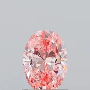 0.99ct OVAL Fancy Vivid Pink VS1 Coloured Lab diamond