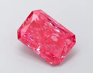 1.13ct RADIANT Fancy Vivid Pink VS2 Coloured Lab diamond