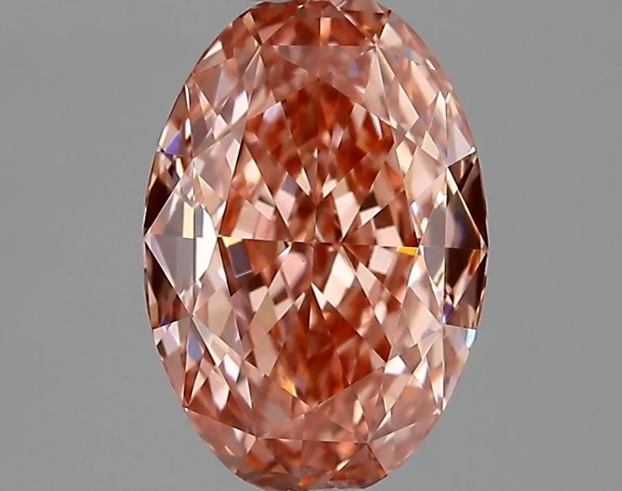1.07ct OVAL Fancy Vivid Pink VVS2 Coloured Lab diamond