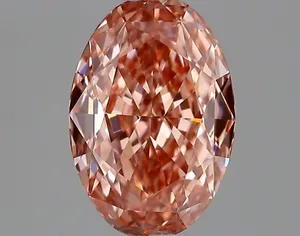1.07ct OVAL Fancy Vivid Pink VVS2 Coloured Lab diamond