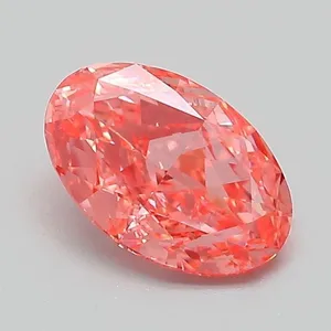 1.03ct OVAL Fancy Vivid Pink VS1 Coloured Lab diamond