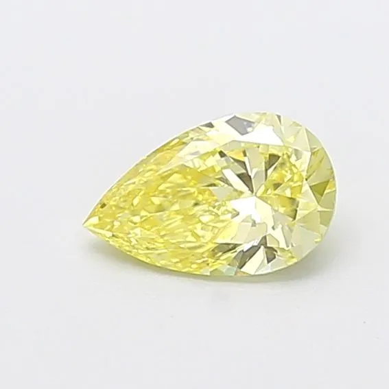 0.69ct PEAR Fancy Intense Yellow VVS2 Coloured Lab diamond