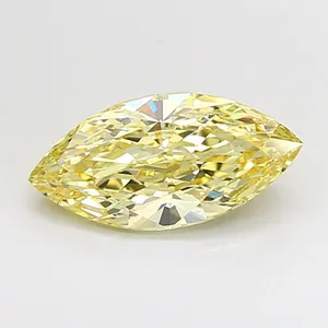1.57ct MARQUISE Fancy Intense Yellow VS1 Coloured Lab diamond