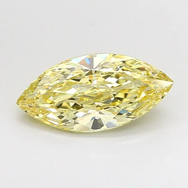 1.57ct MARQUISE Fancy Intense Yellow VS1 Coloured Lab diamond
