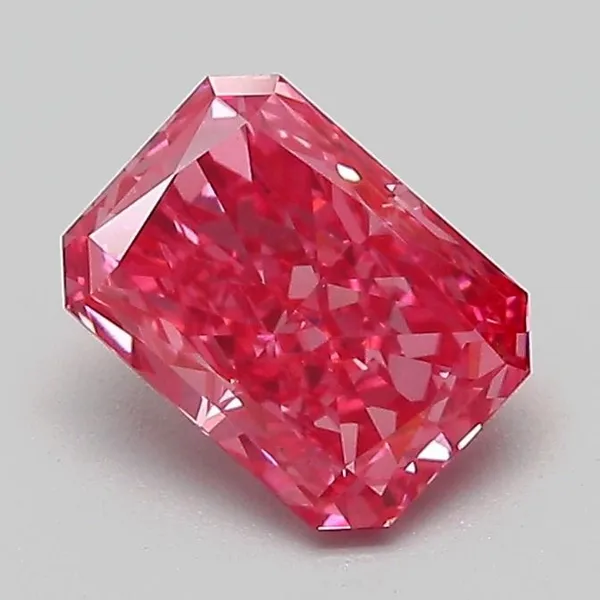 1.01ct RADIANT Fancy Vivid Pink VS1 Coloured Lab diamond