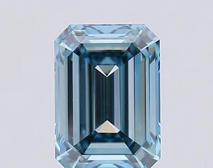 1.35ct EMERALD Fancy Intense Greenish Blue VVS1 Coloured Lab diamond