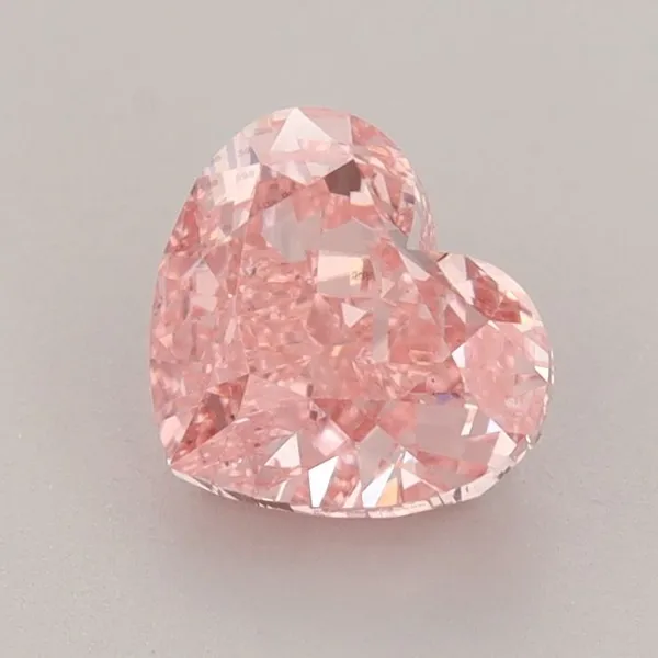 1.42ct HEART Fancy Vivid Pink VS1 Coloured Lab diamond