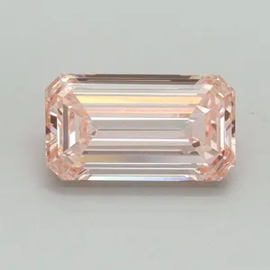 0.91ct EMERALD Fancy Intense Pink VS1 Coloured Lab diamond