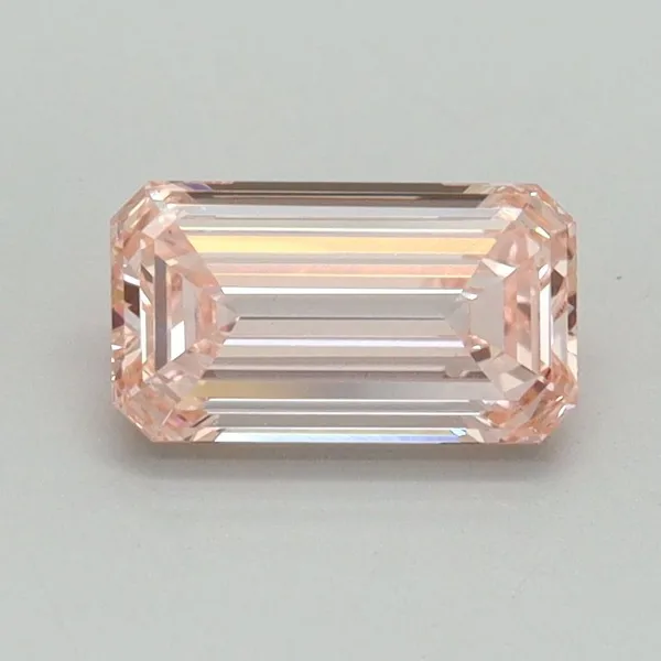 0.91ct EMERALD Fancy Intense Pink VS1 Coloured Lab diamond