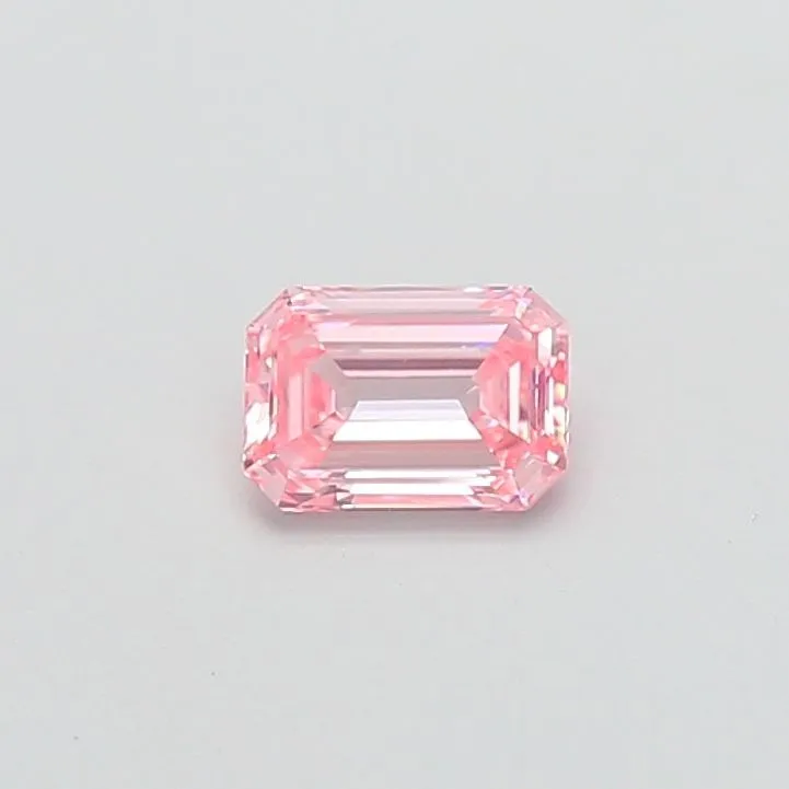 0.57ct EMERALD Fancy Intense Pink VVS2 Coloured Lab diamond