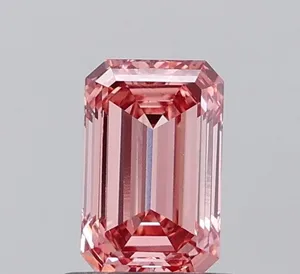 1.04ct EMERALD Fancy Intense Brownish Pink VS2 Coloured Lab diamond