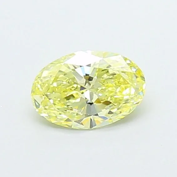 0.54ct OVAL Fancy Intense Yellow VS1 Coloured Lab diamond