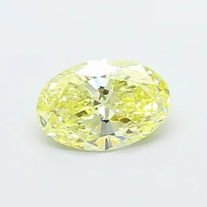 0.54ct OVAL Fancy Intense Yellow VS1 Coloured Lab diamond