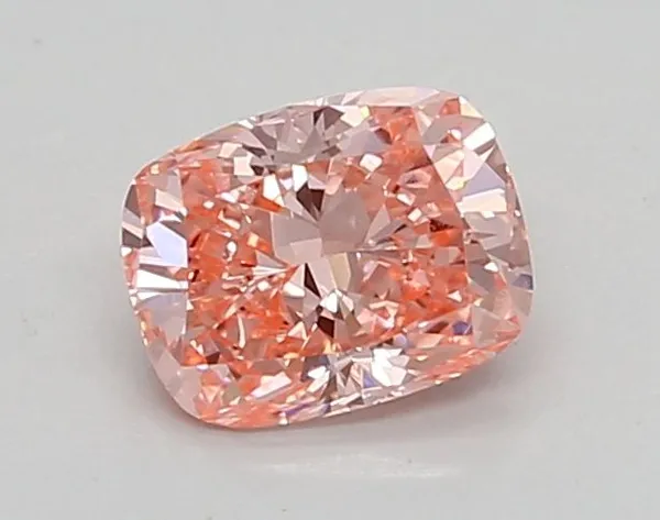 0.67ct CUSHION Fancy Vivid Pink VVS2 Coloured Lab diamond