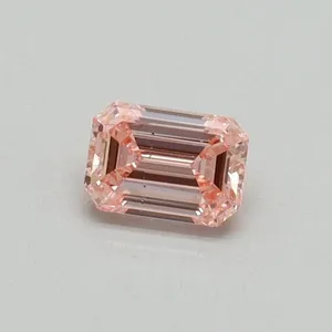 0.3ct EMERALD Fancy Intense Pink VS2 Coloured Lab diamond