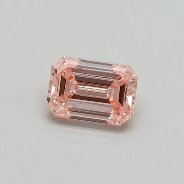 0.3ct EMERALD Fancy Intense Pink VS2 Coloured Lab diamond