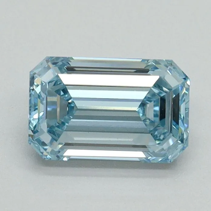 1.02ct EMERALD Fancy Intense Blue VVS2 Coloured Lab diamond