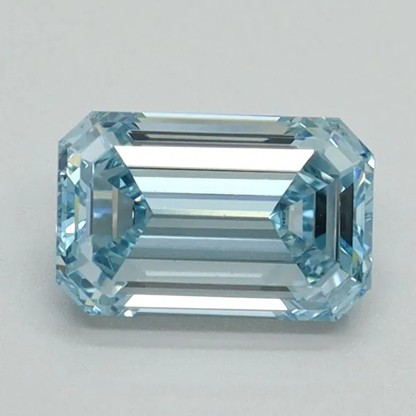 1.02ct EMERALD Fancy Intense Blue VVS2 Coloured Lab diamond