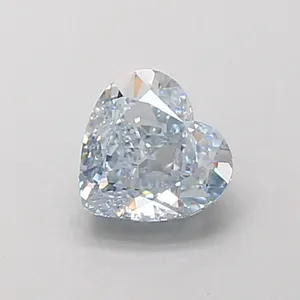 1.02ct HEART Fancy Intense Blue VVS2 Coloured Lab diamond