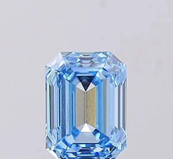 1.16ct EMERALD Fancy Vivid Blue VVS2 Coloured Lab diamond