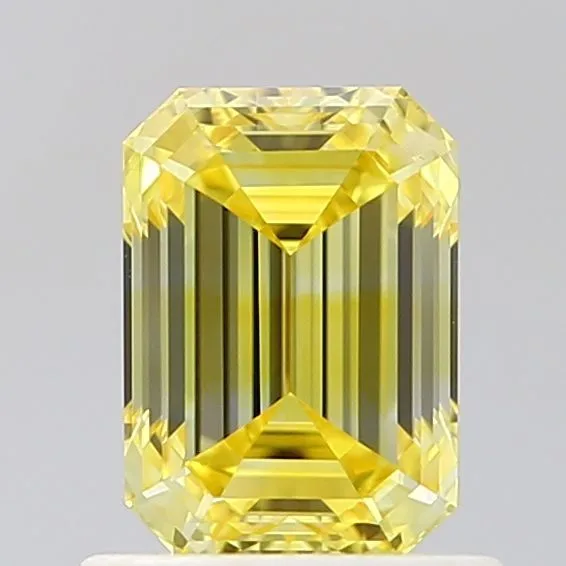 1.02ct EMERALD Fancy Intense Yellow VS1 Coloured Lab diamond