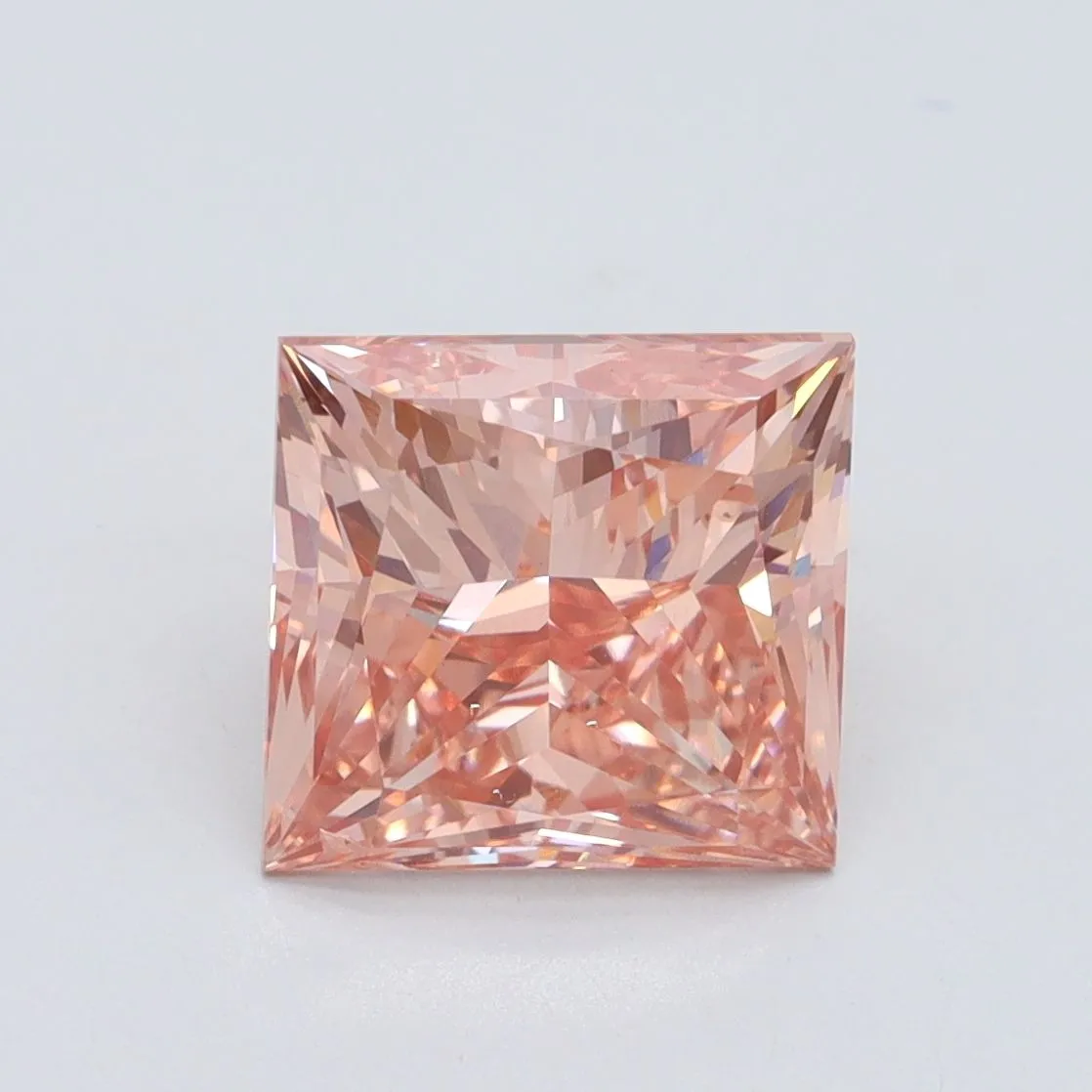 3.02ct PRINCESS Fancy Intense Pink VS2 Coloured Lab diamond