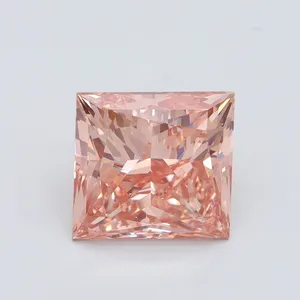 3.02ct PRINCESS Fancy Intense Pink VS2 Coloured Lab diamond