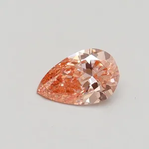 0.45ct PEAR Fancy Intense Pink VS2 Coloured Lab diamond