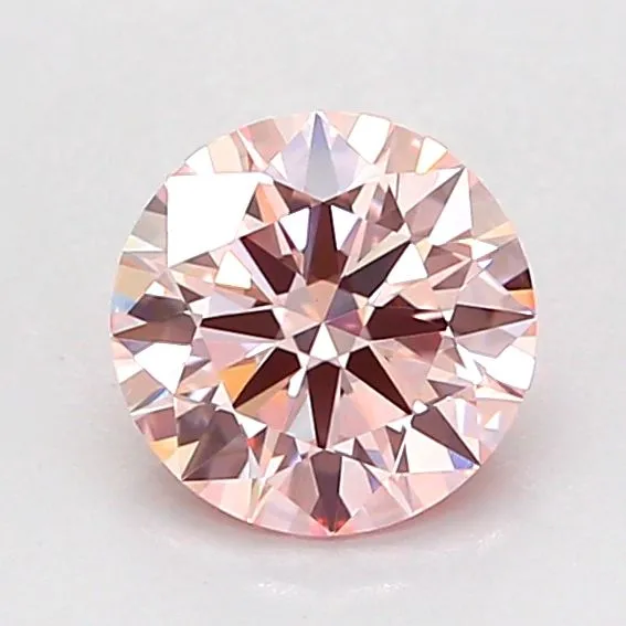 0.95ct ROUND Fancy Pink VVS2 Coloured Lab diamond