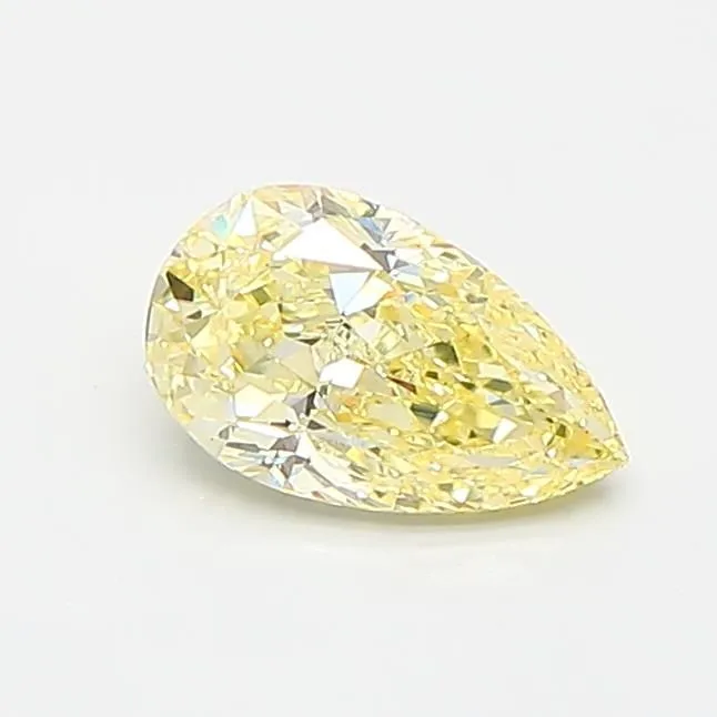 0.55ct PEAR Fancy Yellow VVS2 Coloured Lab diamond