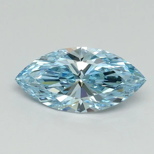 1.01ct MARQUISE Fancy Vivid Blue VVS2 Coloured Lab diamond