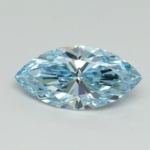 1.01ct MARQUISE Fancy Vivid Blue VVS2 Coloured Lab diamond
