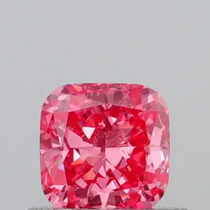 0.54ct CUSHION Fancy Vivid Pink VS1 Coloured Lab diamond
